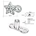 14g Cubic Zirconia Dermal Anchor Tops and Base Surgical Steel Microdermals Body Piercings (Star)