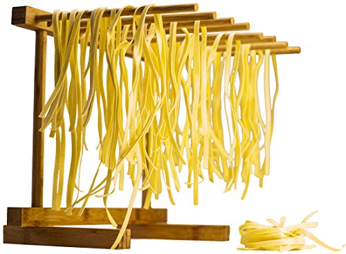 Bamboo Collapsible Pasta Drying Rack By Culinary Chief Bamboo Collapsible Pasta Drying Rack By Culinary Chief