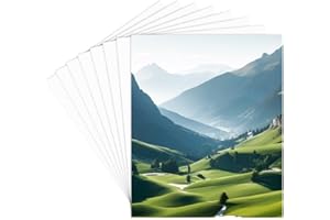 SOFPLATE 15Pcs 10x12 Picture Mat Large Uncut Picture Frame Mats Rectangle Paper White Blank Display Core Bevel Backerboard Al