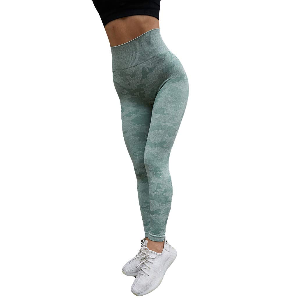 green camo workout leggings