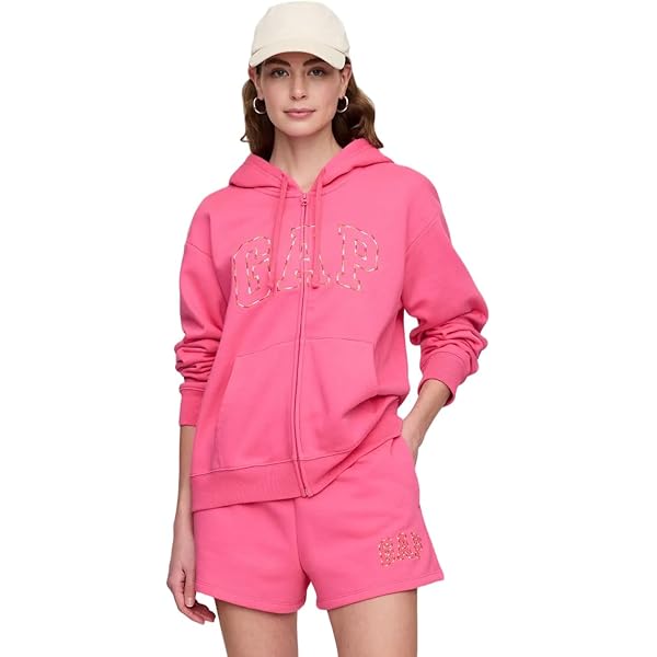 Amazon.com: GAP Girls Cozy Logo Full Zip Bright Beet XS