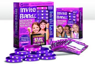 Invite Bandz 8 Bands Invitation Online Fun &amp; Thanks you All in one Princess Bands by Marked Private by Marked Private