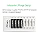 BONAI Rechargeable AAA Batteries with Charger, 1100mAh High Capacity NiMH AAA Rechargeable Batteries 1.2V 8 Packs with Smart Charger(8 Slot Battery Charger for AAA AA)