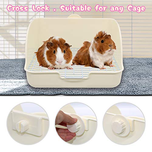 BWOGUE Rabbit Litter Box Toilet,Potty Trainer Corner Litter Bedding Box