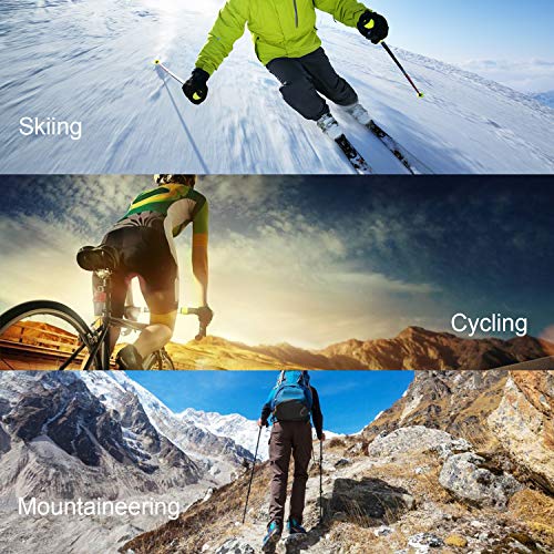 MEYUEWAL Cycling Gloves, Touch Screen Gloves, Waterproof Windproof Gloves, Great for Cycling, Running, Skiing, Mountaineering, Riding or More, Men & Women Warm Gloves Green X-Large (Pair)