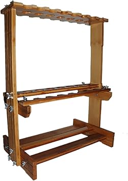 Amazon Life Mart ロッドスタンド ロッドホルダー 釣竿スタンド 釣り竿 立て 木製 23本 収納 ディスプレイ ラック ロッドラック Life Mart ロッドスタンド