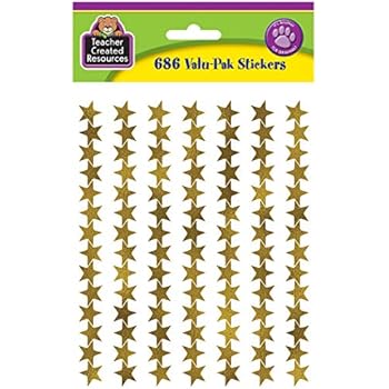 Teacher Created Resources Gold Foil Star Stickers Value-Pak (5799)