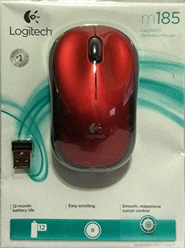 Logitech Wireless Mouse Red/Black M185