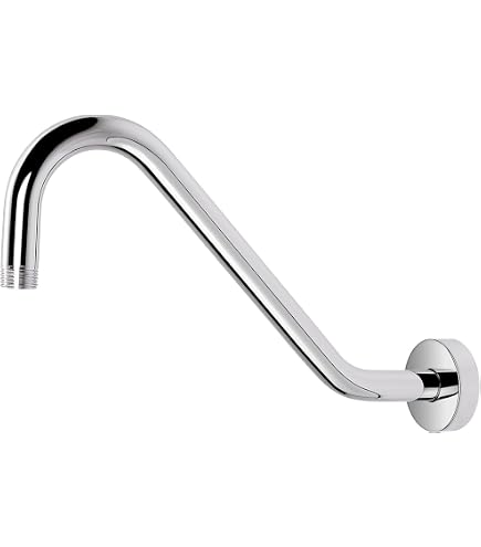 8 Inch Stainless Steel S-Shaped Shower Extension Arm, Silver
