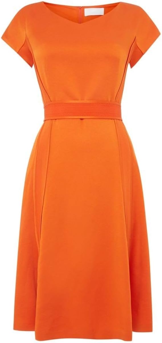 Amazon Co Jp ヒューゴ ボス Hugo Boss レディース ワンピース ドレス ワンピース V Neck Dress With Belted Waist 並行輸入品 服 ファッション小物