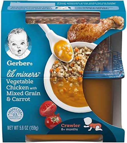 Gerber Purees Crawler Lil' Mixers Rice and Quinoa with Chicken Vegetable, 5.6 oz