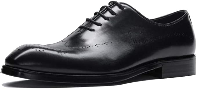 Amazon Co Jp レザーシューズメンズ ファッションブリティッシュビジネスカジュアル厳選牛革シューズ マニュアル縫合ラバーコンポジットボトムシューズ 服 ファッション小物