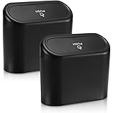 Car Trash Can with Lid, Accmor Mini Vehicle Trash Bin Car Dustbin Garbage Organizer Storage 2 Packs, Automotive Garbage Can B