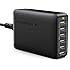 USB Charger RAVPower 60W 12A 6-Port Desktop USB Charging Station with iSmart Multiple Port, Compatible iPhone 11 Pro Max XS Max XR X 8 Plus, iPad Pro Air Mini, Galaxy S9 Edge, Tablet and More (Black)