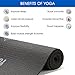 Yes4All Premium PVC Exercise Yoga Mat Printed Design – Printed Yoga Mat Thin Non Slip for Workout, Pilates – Yoga Floor Mat with Design (5mm, Hypnotica Black)