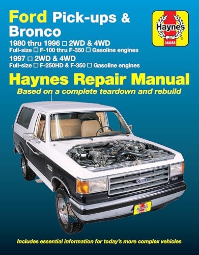 新古品　ヘインズ　整備本　洋書　FORD PICK-UPS & BRONCO Ford Pick-Ups and Bronco Automotive Repair Manual: j-h-haynes-john