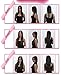 8 pieces curly straight hair extension (Natural Black)