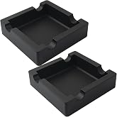 Outdoor Cigar Ashtrays Unbreakable Large Ring Gauge Silicone Ashtrays for Patio Outside Indoor Home Decor with 4 Rest Cigar Holder Ash Tray Minimalistic 2 Pack