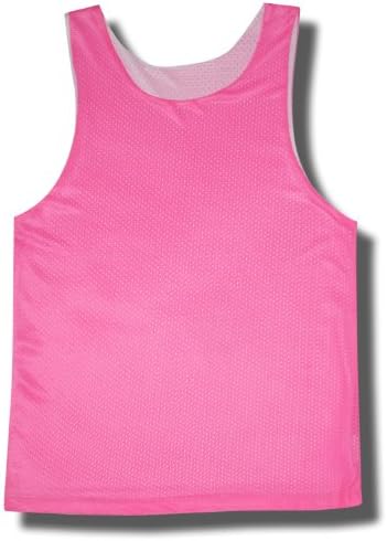 Women's Reversible Mesh Neon Tank Top in Neon Pink - Small
