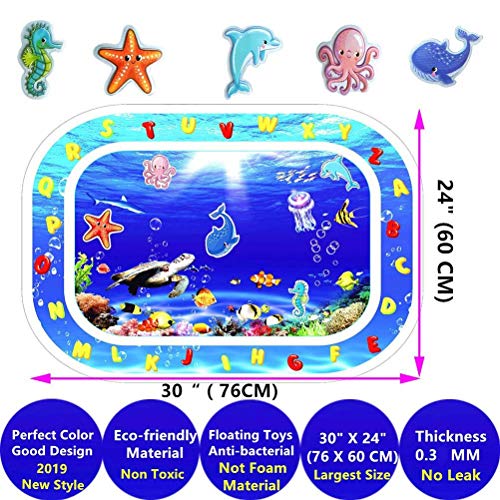 VOOADA Baby Water Play Mat Activity Gym Puzzle Carpet Games for Babies Baby Water Mat Kids Watermat Creative Dual Use Toys