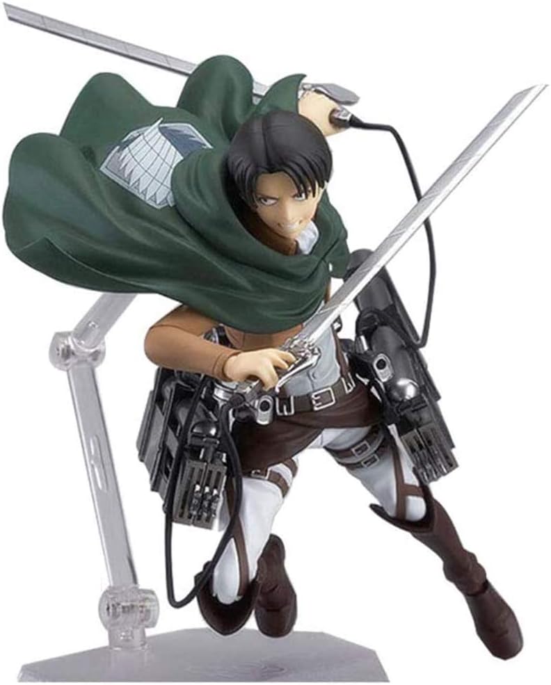Attack On Titan Figure,Mikasa·Ackerman&Eren Jaeger&Levi Ackerman Figma Figure PVC Toys Collection Model Doll Gift Action Figure (Levi Ackerman)