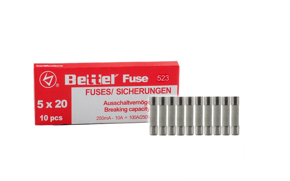 Pack of 10 Ceramic Fuses 1A Quick 5 x 20 mm