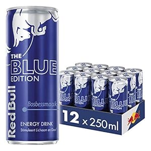 Red Bull Energy Drink Blue Edition, Bosbessmaak, 12-pack – 12 x 250ml I Energiedrank met Fruitige Bosbessensmaak I…