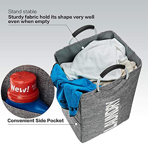 HOMEST Double Laundry Hamper with Handle, SelfStanding Modern Laundry