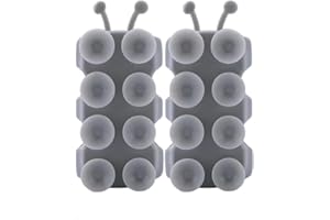 GOPKUNIW 2PCS Silicone Shower Head Holder - Snail Shape Shower Head Suction Cup Holder - Relocatable Wall Shower Head Holder - Without Drilling Adhesive Mount Bracket - Strong Suction