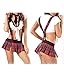 Sexy Schoolgirl Costume Cosplay Skirt Halloween Role Play Party Uniform White