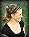Double Band Silicone Lined Sports No Slip Headband (Running, Workout, Athletics, Yoga, Spartan) (Black)
