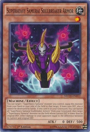 Yu-Gi-Oh! - Superheavy Samurai Soulbreaker Armor (NECH-EN012) - The New Challengers - 1st Edition - Common