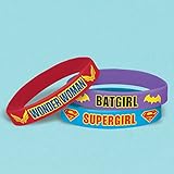 Amscan Rubber Bracelet Favor | DC Super Hero Girls Collection | Party Accessory