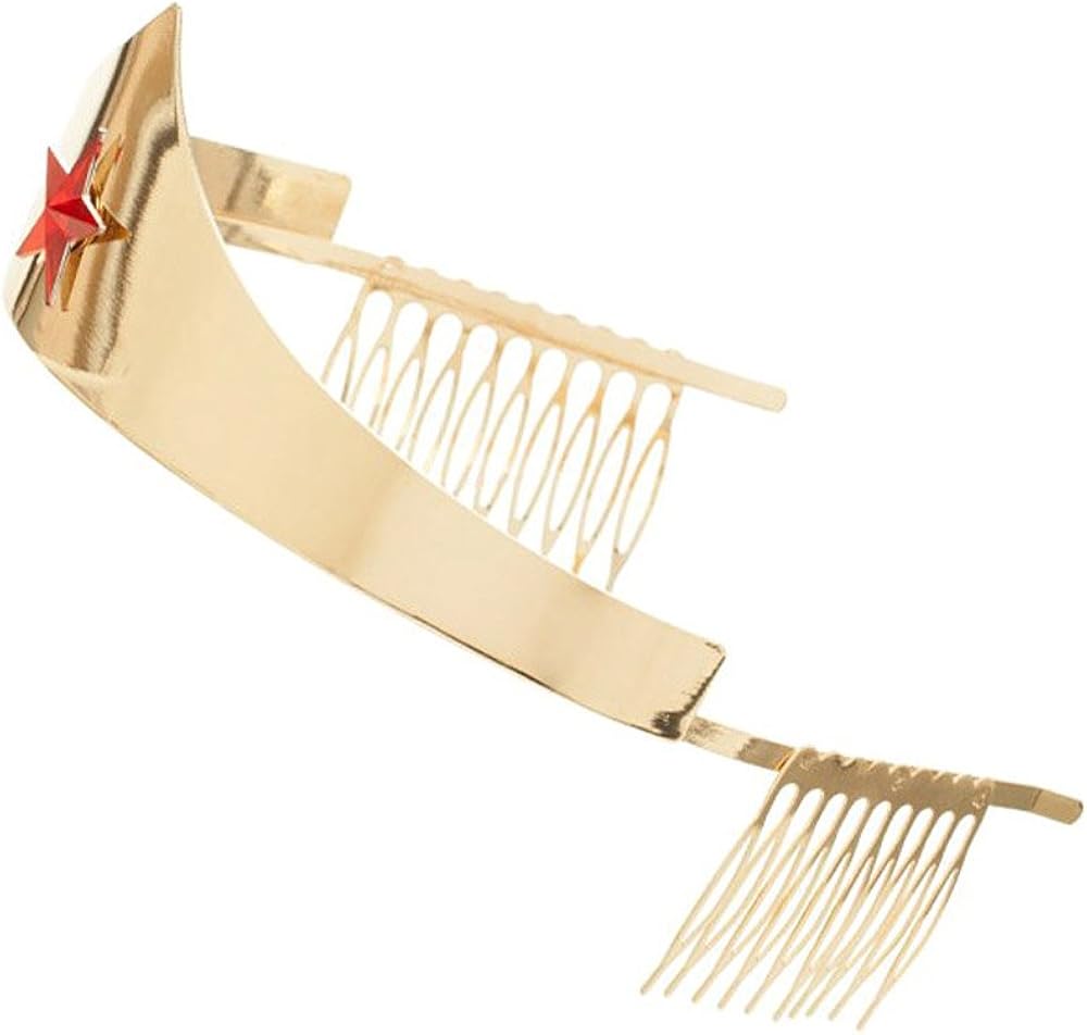 DC Comics Wonder Woman Golden Tiara with Red Gem Star: Clothing