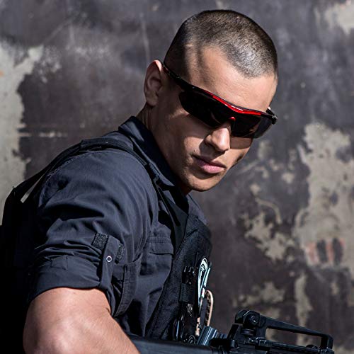FREE SOLDIER Sportbrille Polaroid Sonnenbrille Herren Fahrradbrille 5 in 1 Taktische Militärische MTB Brille Laufbrille zum Radfahren Fahrt Wandern Fischen Outdoor-Aktivitäten – Bild 4