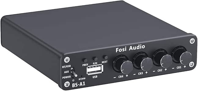 Amazon.com: Fosi Audio Bluetooth 5.0 50W X 4 Stereo Audio ...