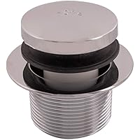Eastman 35235 Tip-Toe Chrome Plated Bath Drain Assembly Kit with Flange and Drain Washer, Silver Finish