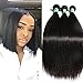 Msbeauty Brazilian Remy Silky Straight Hair weave 1 Bundles of 10 inch 100g Straight Virgin Human Hair Natural Color
