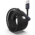 Syntech Link Cable 16 FT Compatible with Oculus/Meta Quest 3/Meta Quest 3S, Quest2/Pro/Pico 4/Ultra Accessories and PC/SteamVR, High Speed PC Data Transfer, USB 3.0 to USB Cable for VR Headset, Black
