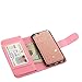 iPhone 6S Case, iPhone 6 Case, TabPow 10 Card Slot - [ID Slot] Wallet Folio PU Leather Case Cover with Detachable Magnetic Hard Case for iPhone 6S/6 (4.7 Inch) - Glitter Rose Gold
