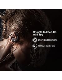 Mpow   Auriculares inalámbricos con Bluetooth de Cheetah, V4.1, aptX estéreo y 8 horas de tiempo de reproducción, impermeables, con micrófono de cancelación de ruido.