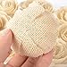Junxia Natural Burlap Flowers Ivory Color for Wedding Party Decoration (6 cm)