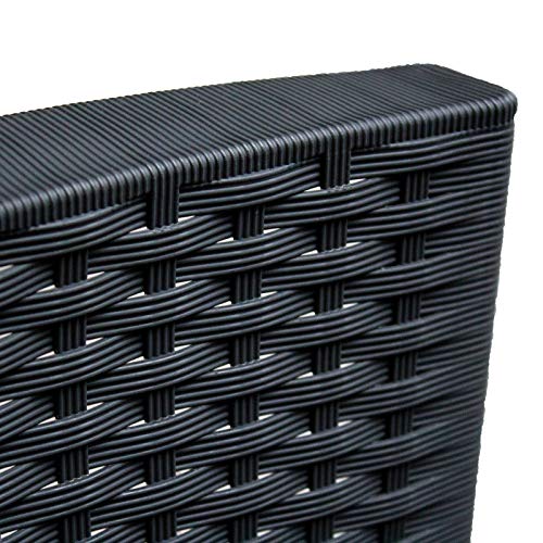 SVITA Bistroset 3-teilig 2 Stühle 1 Tisch Polyrattan Balkonset platzsparend klappbar Gartenmöbel Schwarz – Bild 4