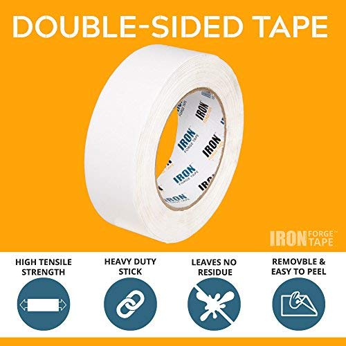 Removable Double Sided Tape 3 Pack - 1.5 inch x 20 Yards Two Sided Removable Mounting Tape