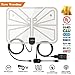 TV Antenna,2018 Upgrade Digital TV Antenna Best 50+ Miles Range with Amplifier Signal Booster for Indoor,UL USB Power Supply and 16.5FT High-Performance Coax Cable-1080P 4K Ready for FUN-Transparent