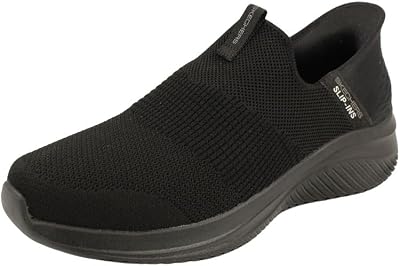 Hombre Ultra Flex 3.0 Smooth Step Slip-In ENTRENADOR, Black Knit/Trim, 42 EU