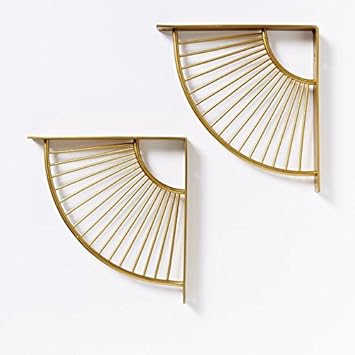 Wgx Shelf Brackets Wall Display Shelf Hung Bracket Diy Shelf Gold 2pcs Pack Amazon Co Uk Diy Tools