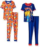 Daniel Tiger Toddler Boys' 4pc Cotton Sleepwear Set, Multi, 2T