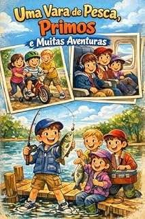 Livro E-book infanto juvenil: Uma Vara de Pesca, Primos e Muitas Aventuras: Queridos Vovô e Vovó, Minhas Férias Incríveis!