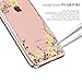Sunba Youth Phone Case, Clear iPhone 6s Plus Case for Girls, Garden Floral Flower with Swarovski Element Crystal for iPhone 6 Plus 6S Plus, Transparent Hard PC, Rosegold-Flower